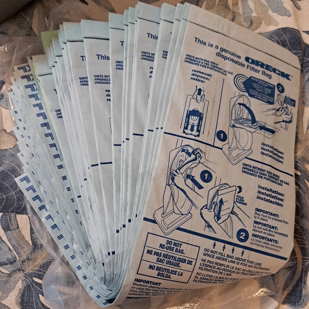 (21) Oreck Vacuum Cleaner Bags Fits XL Uprights  XL8000, XL9000 and XL2000